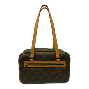 LOUIS VUITTON Cite Monogram Shoulder Bag Handbag Brown Double Zipper